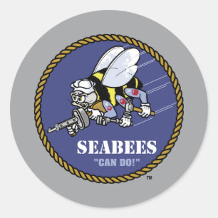 Amerikaanse marine Zeebijen Ronde Sticker