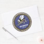 Amerikaanse marine | Zeebijen Ronde Sticker (Envelop)