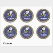 Amerikaanse marine | Zeebijen Ronde Sticker (Vel)