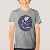 Amerikaanse marine | Zeebijen Tri-Blend Shirt (Voorkant)