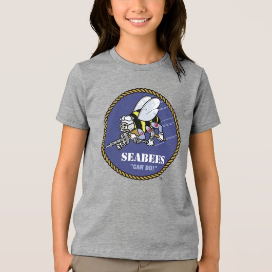 Amerikaanse marine | Zeebijen Tri-Blend Shirt (Voorkant)