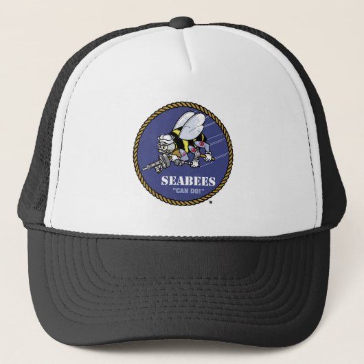 Amerikaanse marine | Zeebijen Trucker Pet (Voorkant)
