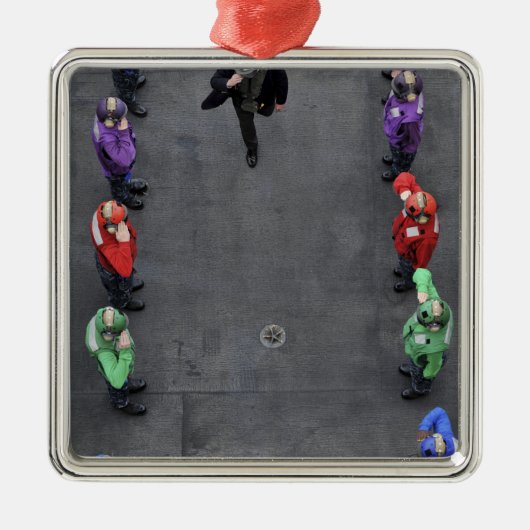 Amerikaanse marineboogzusjes metalen ornament (Voorkant)