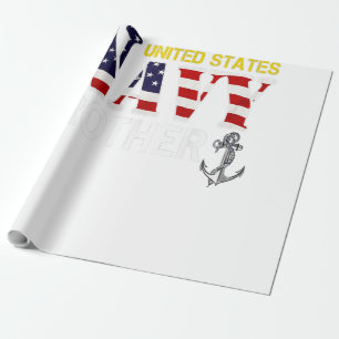 Amerikaanse marinebroer met Amerikaanse vlag Gift Cadeaupapier