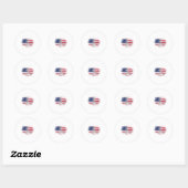 Amerikaanse marineoom met Amerikaans Ronde Sticker (Vel)