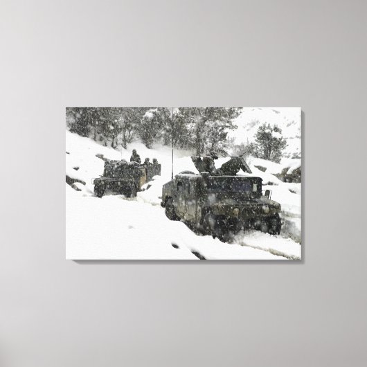 Amerikaanse marinepatrouille in Khowst-Gardez Pass Canvas Afdruk (Voorkant)