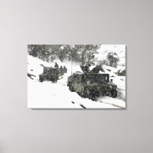 Amerikaanse marinepatrouille in Khowst-Gardez Pass Canvas Afdruk
