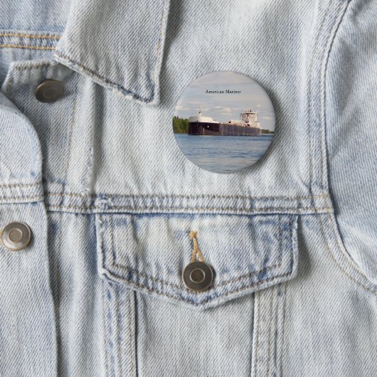 Amerikaanse mariner-knop ronde button 5,7 cm (In situ)