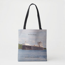 Amerikaanse mariner over de canvas tas