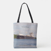 Amerikaanse mariner over de canvas tas (Achterkant)