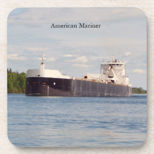 Amerikaanse mariner set van 6 harde plastic onderz bier onderzetter