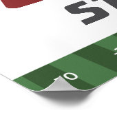 Amerikaanse marinescheepvaart Rood Birthday Welkom Poster (Hoek)