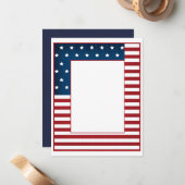 Amerikaanse marinezeeduivel rode, gestreepte sterr notitiekaartje (Voorkant / Achterkant in situ)