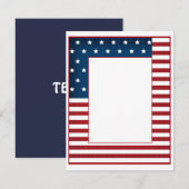 Amerikaanse marinezeeduivel rode, gestreepte sterr notitiekaartje (Voorkant / Achterkant)