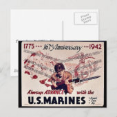 Amerikaanse mariniers briefkaart (Voorkant / Achterkant)