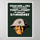 Amerikaanse mariniers — eerst om te vechten poster (Voorkant)
