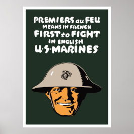 Amerikaanse mariniers — eerst om te vechten poster