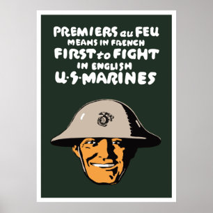 Amerikaanse mariniers — eerst om te vechten poster
