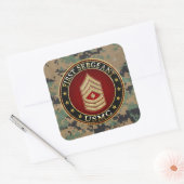 Amerikaanse mariniers: Eerste brigadier (USMC 1stS Vierkante Sticker (Envelop)