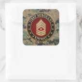 Amerikaanse mariniers: Eerste brigadier (USMC 1stS Vierkante Sticker (Tas)
