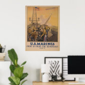 Amerikaanse mariniers - Eerste strijd voor democra Poster (Thuiskantoor)