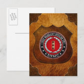 Amerikaanse mariniers: hoofdaanklager twee (USMC C Briefkaart (Voorkant / Achterkant)