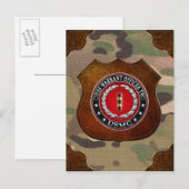 Amerikaanse mariniers: hoofdaanklager twee (USMC C Briefkaart (Voorkant / Achterkant)