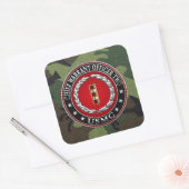 Amerikaanse mariniers: hoofdaanklager twee (USMC C Vierkante Sticker (Envelop)