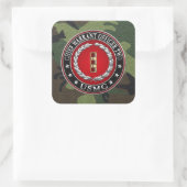 Amerikaanse mariniers: hoofdaanklager twee (USMC C Vierkante Sticker (Tas)