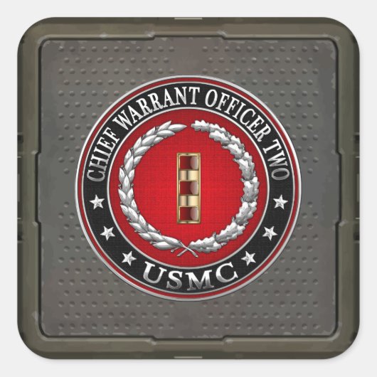 Amerikaanse mariniers: hoofdaanklager twee (USMC C Vierkante Sticker (Voorkant)