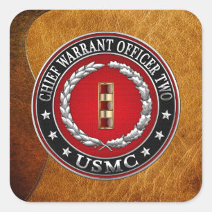 Amerikaanse mariniers: hoofdaanklager twee (USMC C Vierkante Sticker