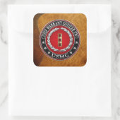 Amerikaanse mariniers: hoofdaanklager twee (USMC C Vierkante Sticker (Tas)