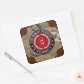 Amerikaanse mariniers: hoofdaanklager twee (USMC C Vierkante Sticker (Envelop)