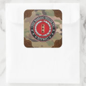 Amerikaanse mariniers: hoofdaanklager twee (USMC C Vierkante Sticker (Tas)