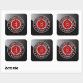 Amerikaanse mariniers: hoofdaanklager twee (USMC C Vierkante Sticker (Vel)