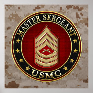 Amerikaanse mariniers: Hoofdsergeant (USMC MSgt) [ Poster