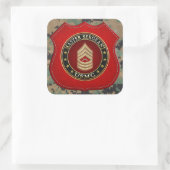 Amerikaanse mariniers: Hoofdsergeant (USMC MSgt) [ Vierkante Sticker (Tas)