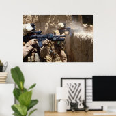 Amerikaanse mariniers in de provincie Helmand, Afg Poster (Thuiskantoor)