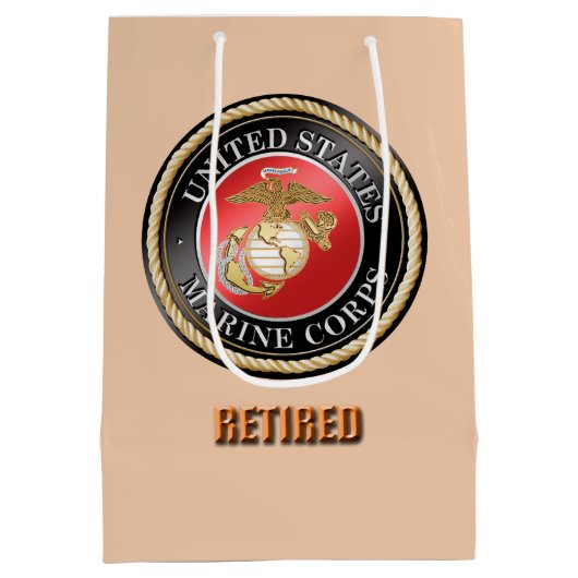 Amerikaanse mariniers in ruste Gift Bag Medium Cadeauzakje (Achterkant)