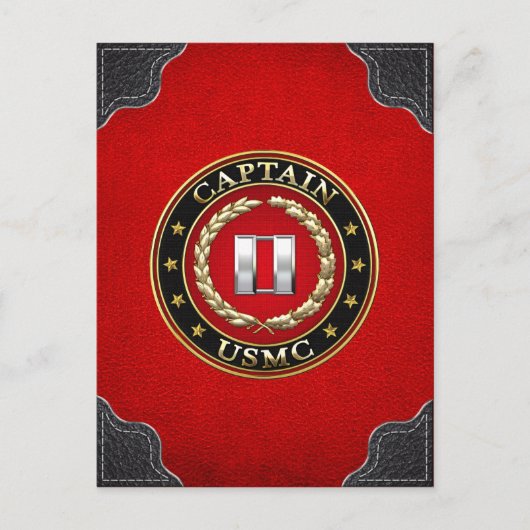 Amerikaanse mariniers: Kapitein (USMC Capt) [3D] Briefkaart (Voorkant)