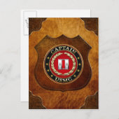 Amerikaanse mariniers: Kapitein (USMC Capt) [3D] Briefkaart (Voorkant / Achterkant)