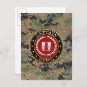 Amerikaanse mariniers: Kapitein (USMC Capt) [3D] Briefkaart (Voorkant / Achterkant)
