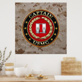 Amerikaanse mariniers: Kapitein (USMC Capt) [3D] Poster (Keuken)