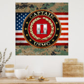 Amerikaanse mariniers: Kapitein (USMC Capt) [3D] Poster (Keuken)