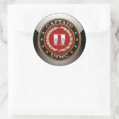 Amerikaanse mariniers: Kapitein (USMC Capt) [3D] Ronde Sticker (Tas)