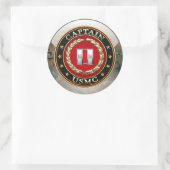Amerikaanse mariniers: Kapitein (USMC Capt) [3D] Ronde Sticker (Tas)