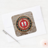 Amerikaanse mariniers: Kapitein (USMC Capt) [3D] Vierkante Sticker (Envelop)
