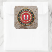 Amerikaanse mariniers: Kapitein (USMC Capt) [3D] Vierkante Sticker (Tas)