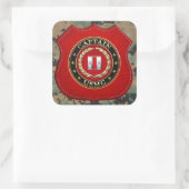 Amerikaanse mariniers: Kapitein (USMC Capt) [3D] Vierkante Sticker (Tas)