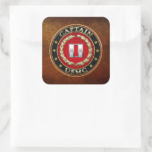 Amerikaanse mariniers: Kapitein (USMC Capt) [3D] Vierkante Sticker (Tas)